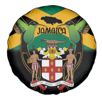 Jamaica Independence Day Spare Tire Cover Jumieka Coat Of Arms Mix Hummingbird - Wonder Print Shop