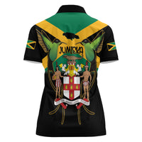Jamaica Independence Day Women Polo Shirt Jumieka Coat Of Arms Mix Hummingbird - Wonder Print Shop