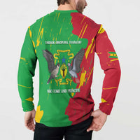 Sao Tome and Principe Independence Day Button Sweatshirt 50 Anos Independencia