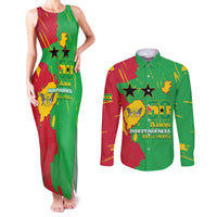 Sao Tome and Principe Independence Day Couples Matching Tank Maxi Dress and Long Sleeve Button Shirt 50 Anos Independencia