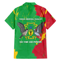 Sao Tome and Principe Independence Day Family Matching Puletasi and Hawaiian Shirt 50 Anos Independencia
