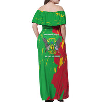 Sao Tome and Principe Independence Day Off Shoulder Maxi Dress 50 Anos Independencia