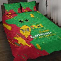 Sao Tome and Principe Independence Day Quilt Bed Set 50 Anos Independencia