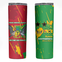 Sao Tome and Principe Independence Day Skinny Tumbler 50 Anos Independencia
