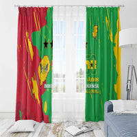 Sao Tome and Principe Independence Day Window Curtain 50 Anos Independencia
