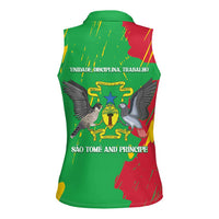 Sao Tome and Principe Independence Day Women Sleeveless Polo Shirt 50 Anos Independencia