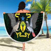 Sao Tome and Principe Beach Blanket Coat Of Arms Style