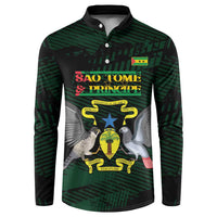 Sao Tome and Principe Button Sweatshirt Coat Of Arms Style