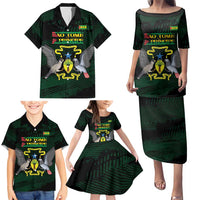 Sao Tome and Principe Family Matching Puletasi and Hawaiian Shirt Coat Of Arms Style