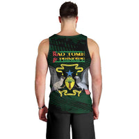 Sao Tome and Principe Men Tank Top Coat Of Arms Style