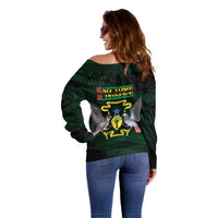 Sao Tome and Principe Off Shoulder Sweater Coat Of Arms Style