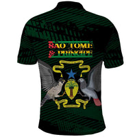 Sao Tome and Principe Polo Shirt Coat Of Arms Style