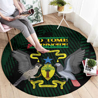 Sao Tome and Principe Round Carpet Coat Of Arms Style