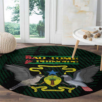 Sao Tome and Principe Round Carpet Coat Of Arms Style