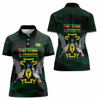 Sao Tome and Principe Women Polo Shirt Coat Of Arms Style