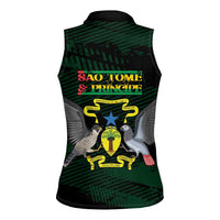 Sao Tome and Principe Women Sleeveless Polo Shirt Coat Of Arms Style