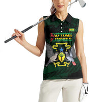 Sao Tome and Principe Women Sleeveless Polo Shirt Coat Of Arms Style