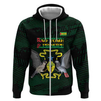 Sao Tome and Principe Zip Hoodie Coat Of Arms Style