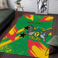 Custom Sao Tome and Principe Football Area Rug Selecao dos Falcoes e Papagaios