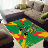 Custom Sao Tome and Principe Football Area Rug Selecao dos Falcoes e Papagaios