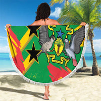 Custom Sao Tome and Principe Football Beach Blanket Selecao dos Falcoes e Papagaios