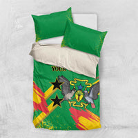 Custom Sao Tome and Principe Football Bedding Set Selecao dos Falcoes e Papagaios
