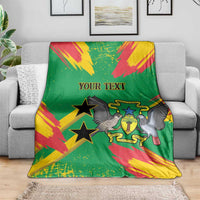 Custom Sao Tome and Principe Football Blanket Selecao dos Falcoes e Papagaios