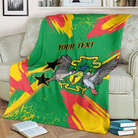Custom Sao Tome and Principe Football Blanket Selecao dos Falcoes e Papagaios