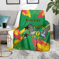 Custom Sao Tome and Principe Football Blanket Selecao dos Falcoes e Papagaios