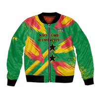 Custom Sao Tome and Principe Football Bomber Jacket Selecao dos Falcoes e Papagaios