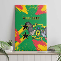 Custom Sao Tome and Principe Football Canvas Wall Art Selecao dos Falcoes e Papagaios