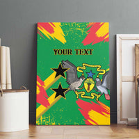 Custom Sao Tome and Principe Football Canvas Wall Art Selecao dos Falcoes e Papagaios