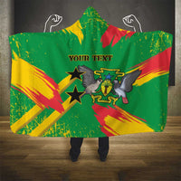 Custom Sao Tome and Principe Football Hooded Blanket Selecao dos Falcoes e Papagaios