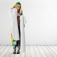 Custom Sao Tome and Principe Football Hooded Blanket Selecao dos Falcoes e Papagaios