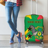 Custom Sao Tome and Principe Football Luggage Cover Selecao dos Falcoes e Papagaios