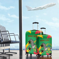 Custom Sao Tome and Principe Football Luggage Cover Selecao dos Falcoes e Papagaios
