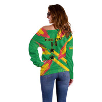 Custom Sao Tome and Principe Football Off Shoulder Sweater Selecao dos Falcoes e Papagaios