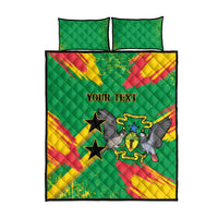 Custom Sao Tome and Principe Football Quilt Bed Set Selecao dos Falcoes e Papagaios