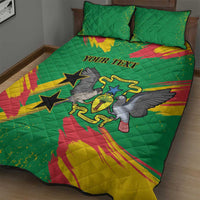 Custom Sao Tome and Principe Football Quilt Bed Set Selecao dos Falcoes e Papagaios