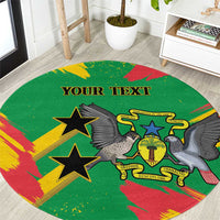 Custom Sao Tome and Principe Football Round Carpet Selecao dos Falcoes e Papagaios