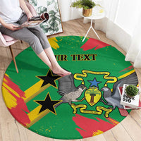 Custom Sao Tome and Principe Football Round Carpet Selecao dos Falcoes e Papagaios
