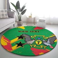 Custom Sao Tome and Principe Football Round Carpet Selecao dos Falcoes e Papagaios