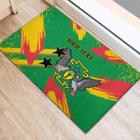 Custom Sao Tome and Principe Football Rubber Doormat Selecao dos Falcoes e Papagaios