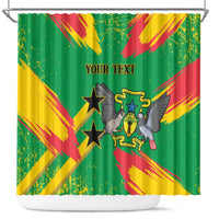 Custom Sao Tome and Principe Football Shower Curtain Selecao dos Falcoes e Papagaios