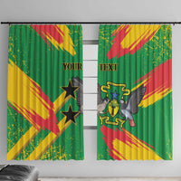 Custom Sao Tome and Principe Football Window Curtain Selecao dos Falcoes e Papagaios
