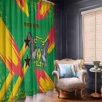 Custom Sao Tome and Principe Football Window Curtain Selecao dos Falcoes e Papagaios