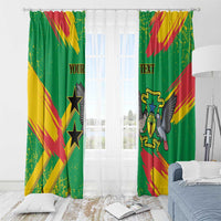 Custom Sao Tome and Principe Football Window Curtain Selecao dos Falcoes e Papagaios