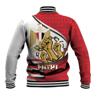 Egypt Revolution Day Baseball Jacket Coat of Arms Egyptian Pattern