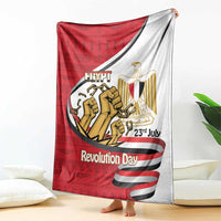Egypt Revolution Day Blanket Coat of Arms Egyptian Pattern