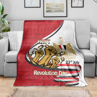 Egypt Revolution Day Blanket Coat of Arms Egyptian Pattern
